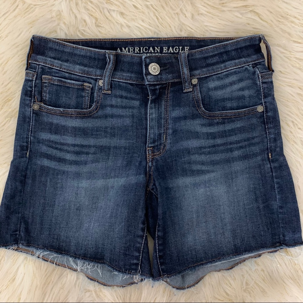 American Eagle Dark Blue Denim Jean Shorts